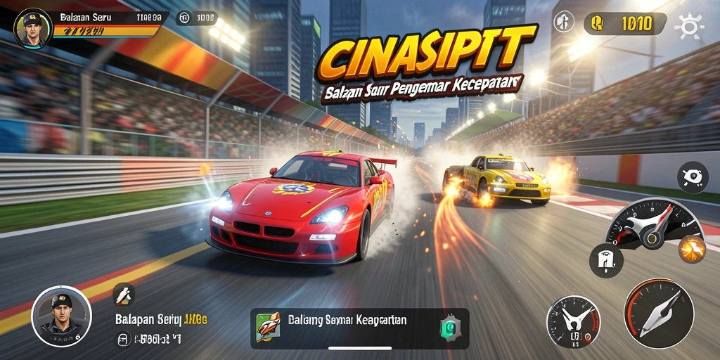 Gameplay Racing yang mendebarkan di CINASIPIT dengan grafis mengesankan.