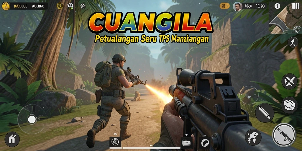 Cuplikan gameplay seru dari CUANGILA yang menampilkan aksi TPS yang mendebarkan.