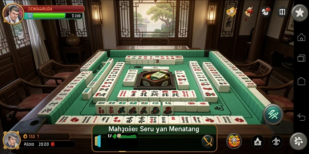 Tampilan gameplay menarik dari DEWAGARUDA Mahjong.