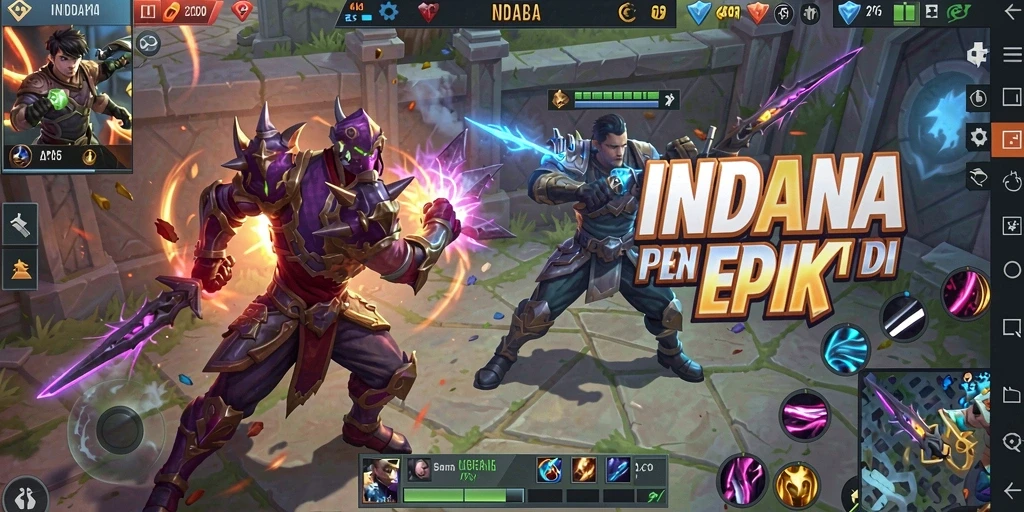 Tampilan gameplay mojang yang menegangkan dan strategi tim yang solid.