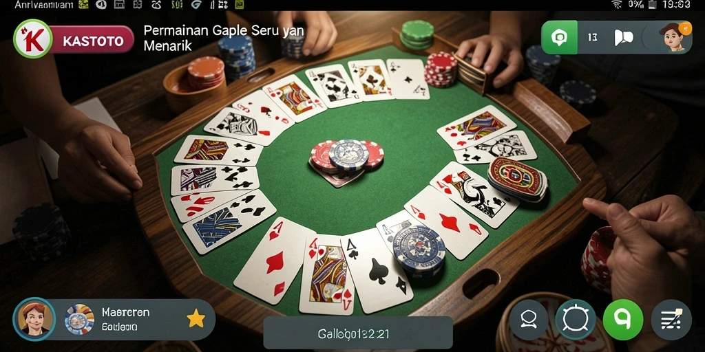Tampilan menarik saat bermain Gaple di KASTOTO.