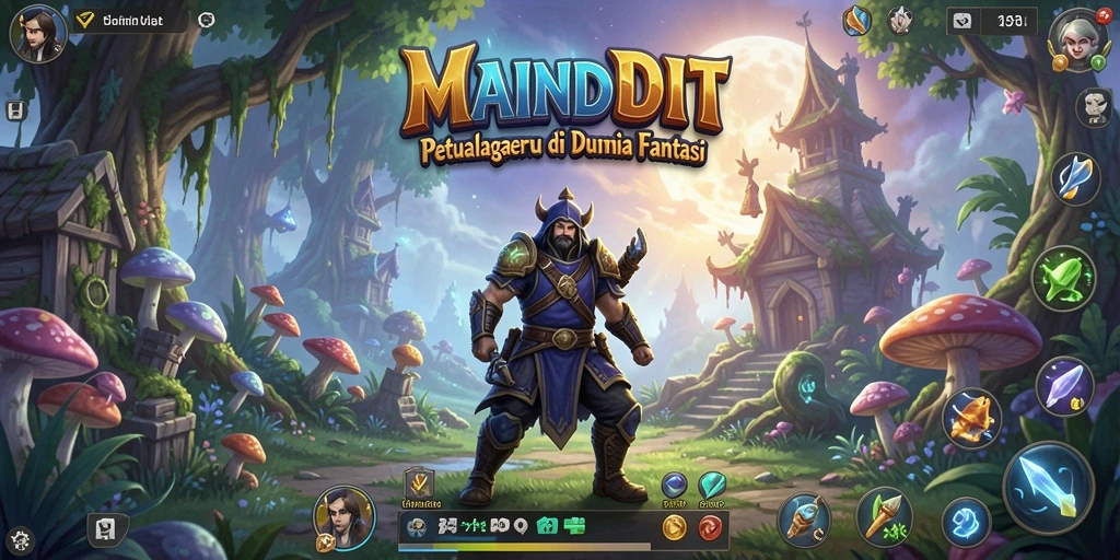 Tampilan gameplay MAINDUIT yang memukau dalam petualangan seru.