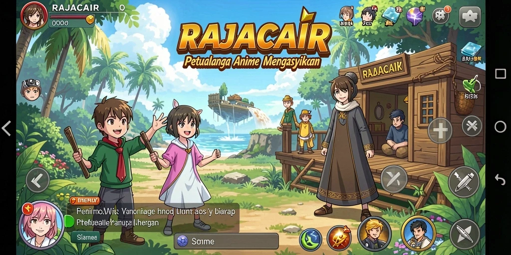 Tampilan gameplay seru dalam dunia anime yang penuh aksi.