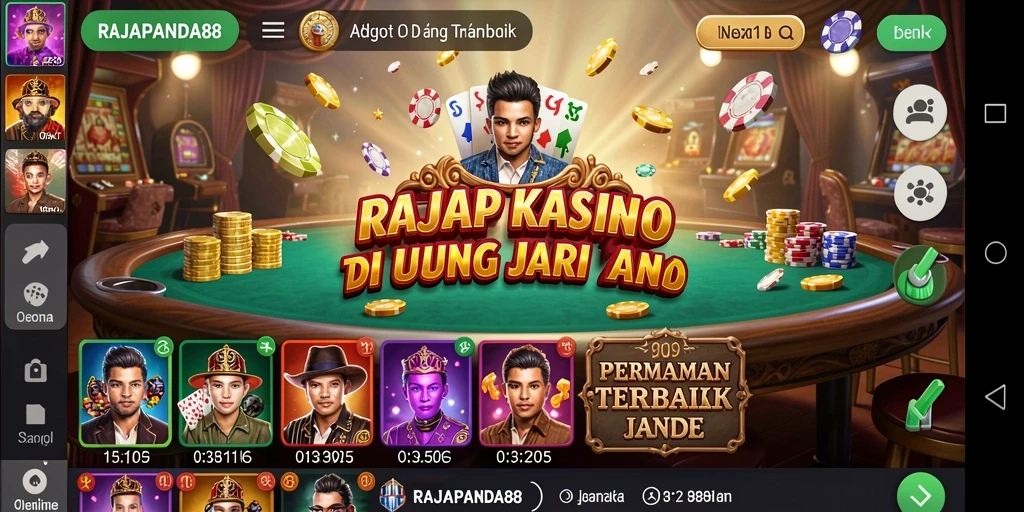 Tampilan permainan kasino yang seru dan mengasyikkan di RAJAPANDA88.