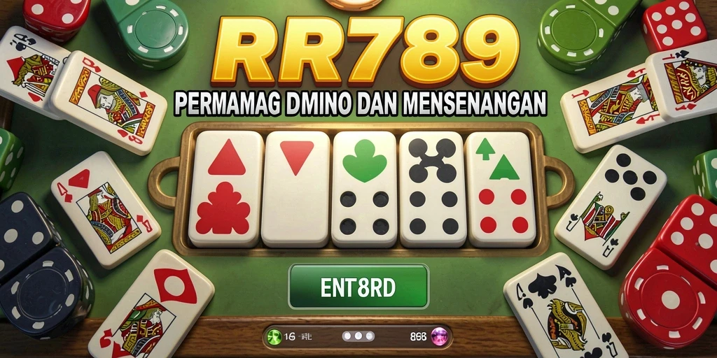 Tampilan gameplay RR789 dengan aksi seru dan strategi domino.