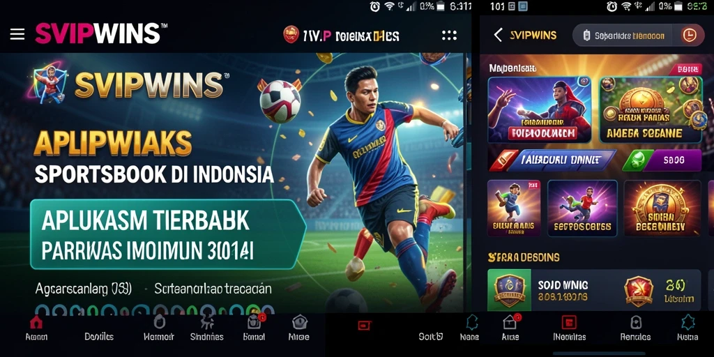 Tampilan gameplay taruhan olahraga di aplikasi SVIPWINS.