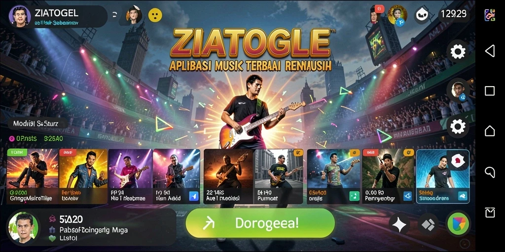 Tampilan gameplay ZIATOGEL yang interaktif dan menarik.